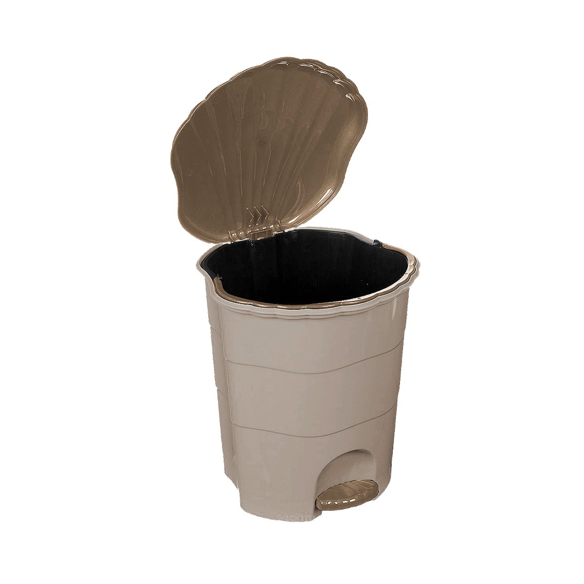 Ведро для мусора 32 л с педалью (латте-капучино) (1) "виолет"