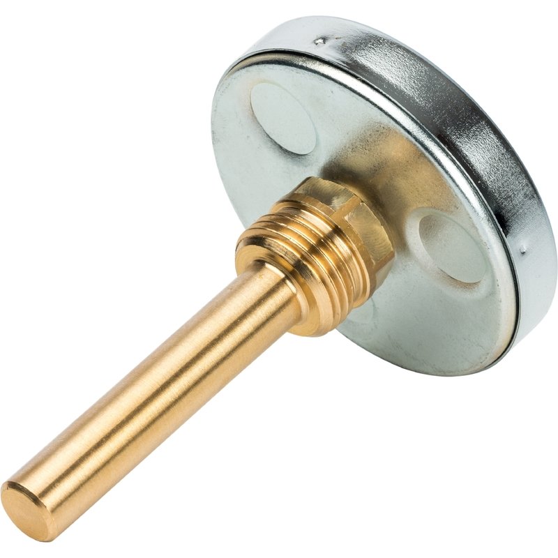 Термометр биметаллический 63 мм 120° STOUT с погружной гильзой 75 мм