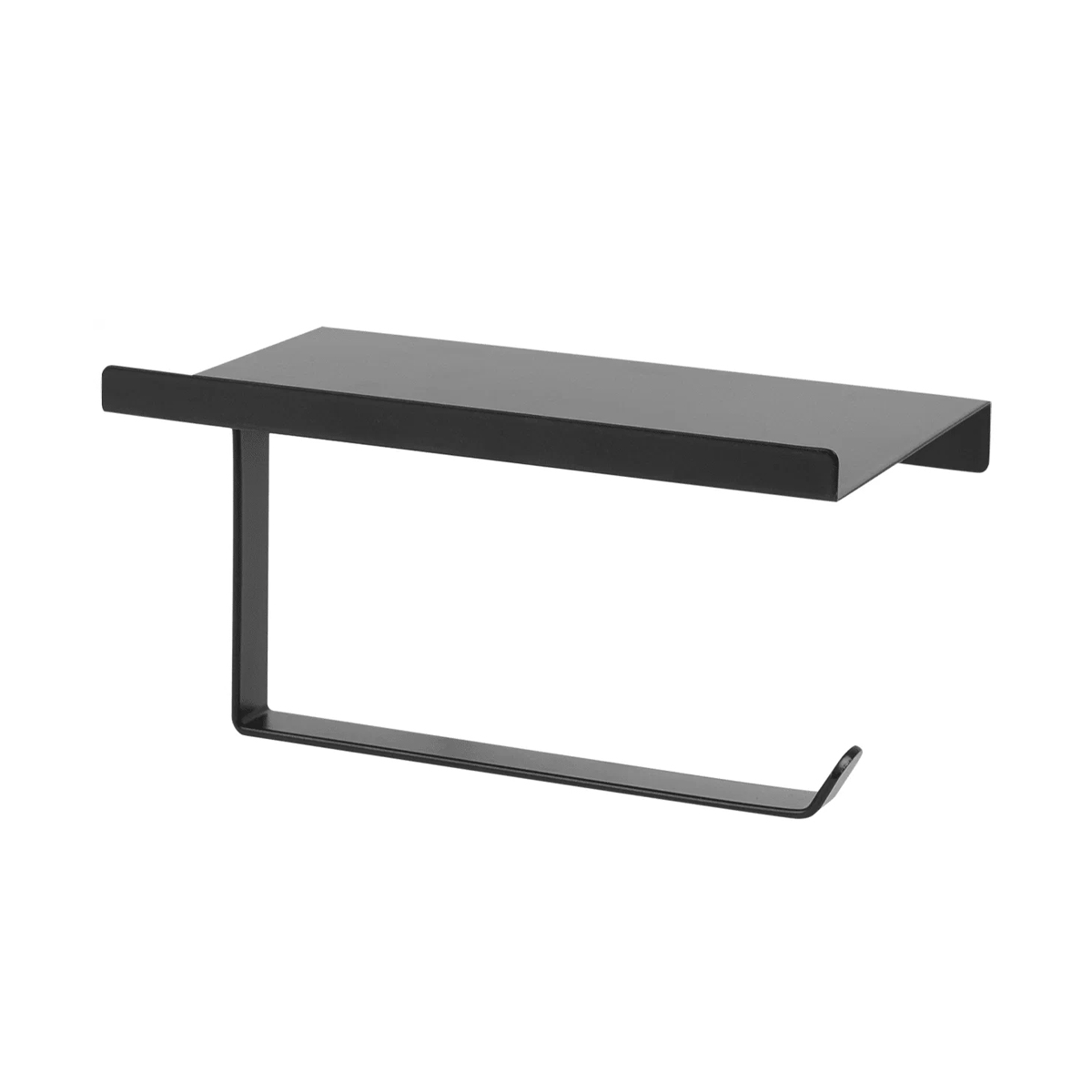 Держатель для туал. бумаги с полкой "lund" черный (1/80) "swensa" br-2600w-06