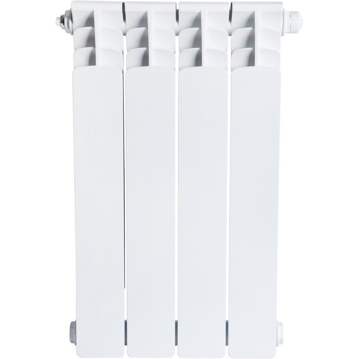 Радиатор STOUT Space 500 мм 4 секций, биметал. (нижнее правое подключение) на 7,4 кв.м.