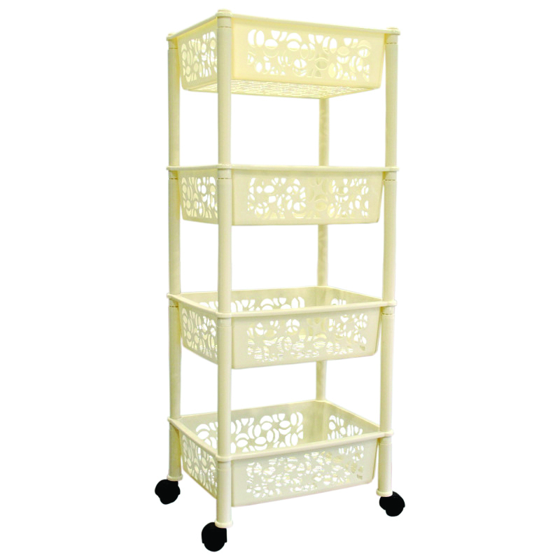 Этажерка на колесах "prima" 4 полки-корзины (1/8) "branq" bq2829