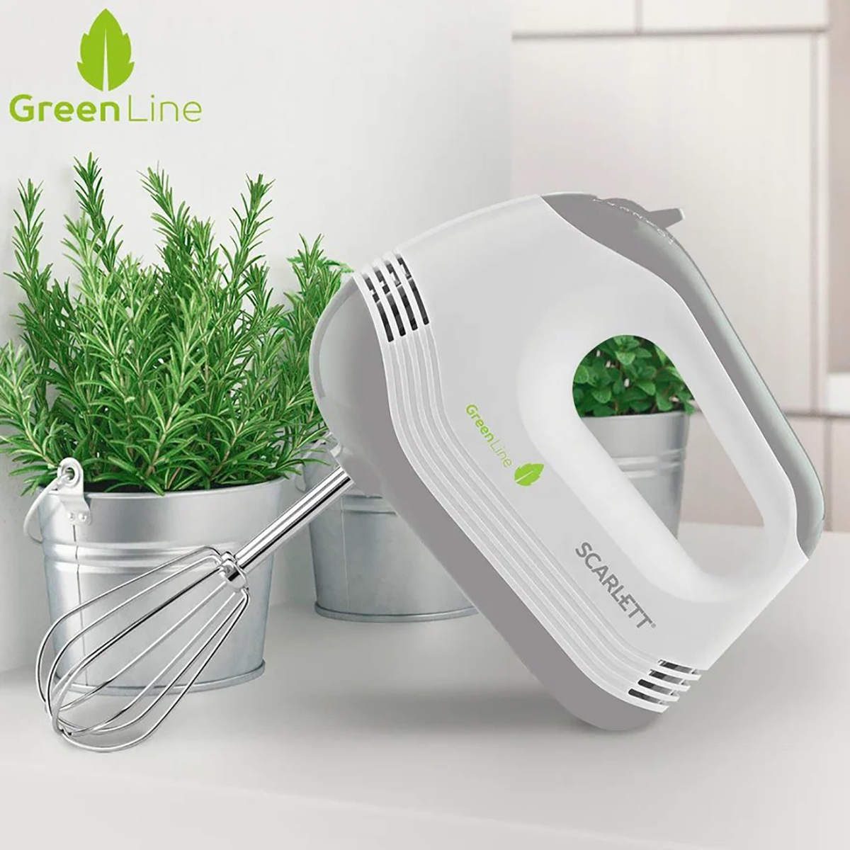 Миксер sc-hm40s17  5 скоростей, 300 вт (1/8) "scarlett"