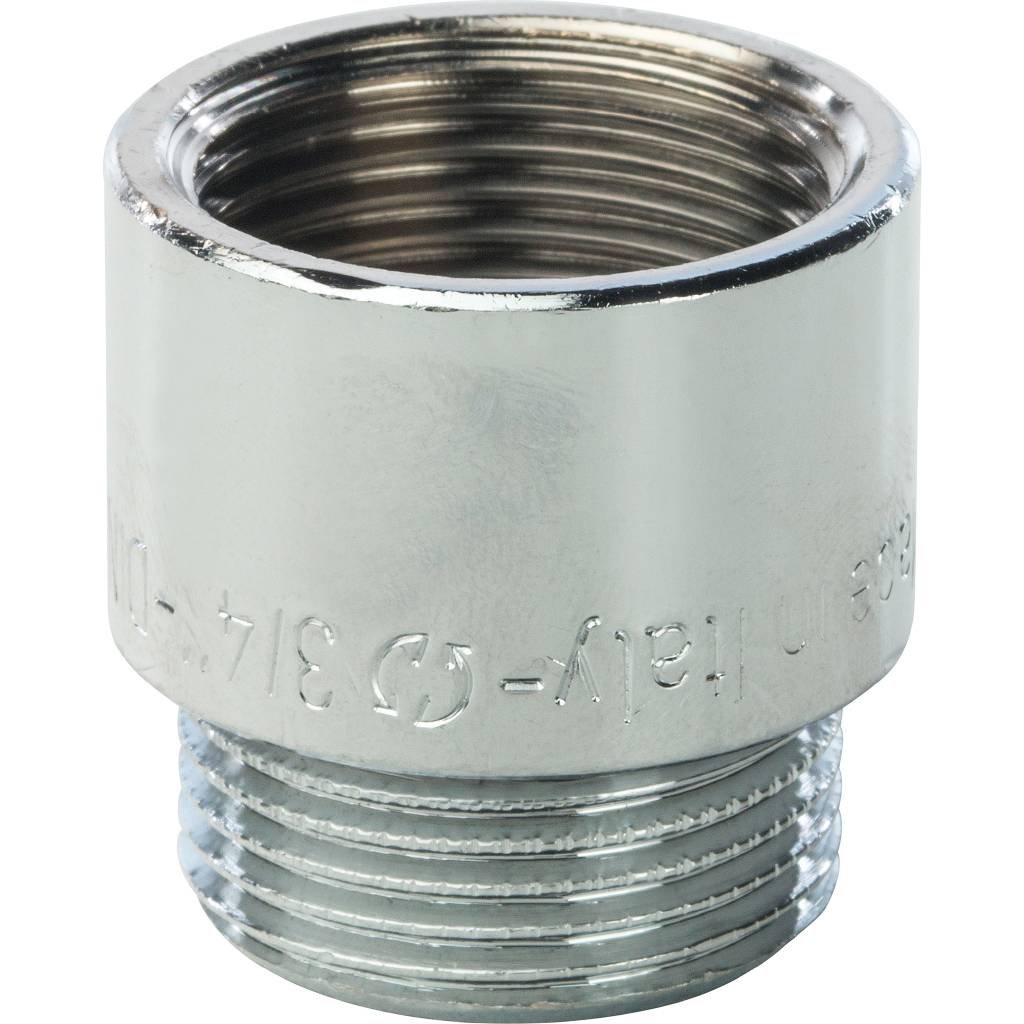 Удлинитель резьбовой ВН 3/4" x 20 мм хром STOUT