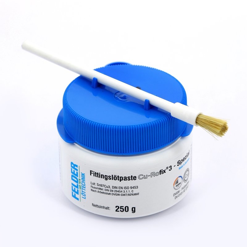 Флюс-паста с добавлением мягкого припоя Cu-Rofix®3-Spezial с держателем для кисточки