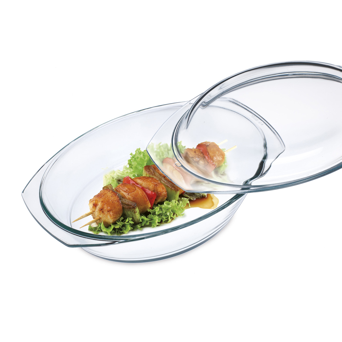 Кастрюля-утятница "simax" classic 4,4 л овальная, жаропрочн. стекло (1/4)