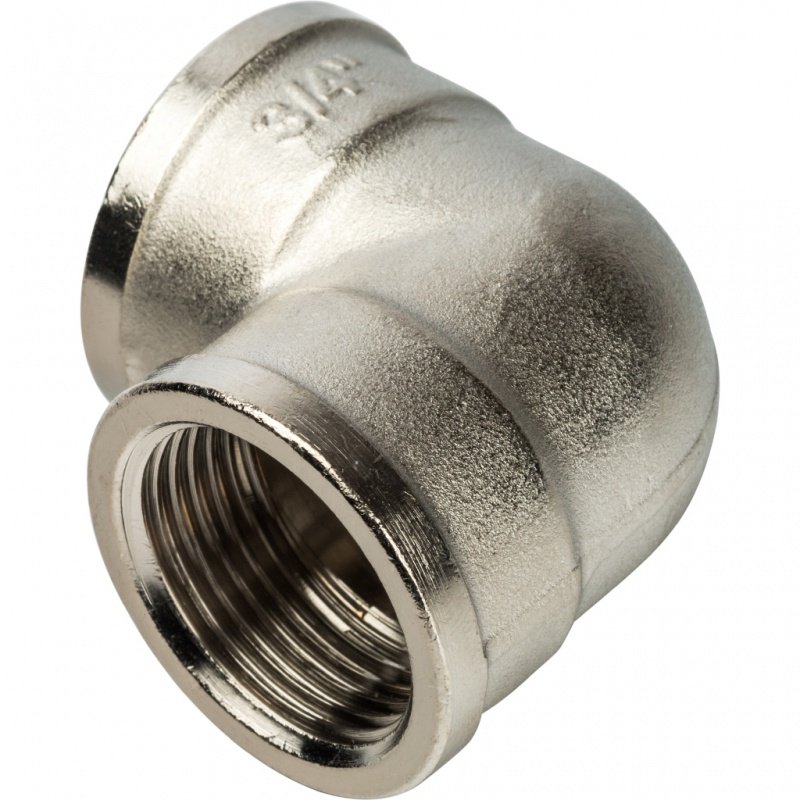 Угол резьбовой ВР 3/4" никель STOUT