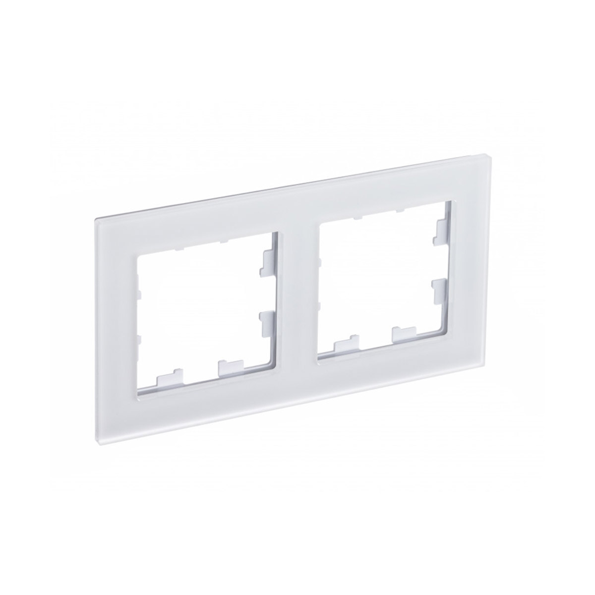 Рамка "atlasdesign nature" 2-х местн. универс., стекло матовое, белый (1/8/16) "schneider"