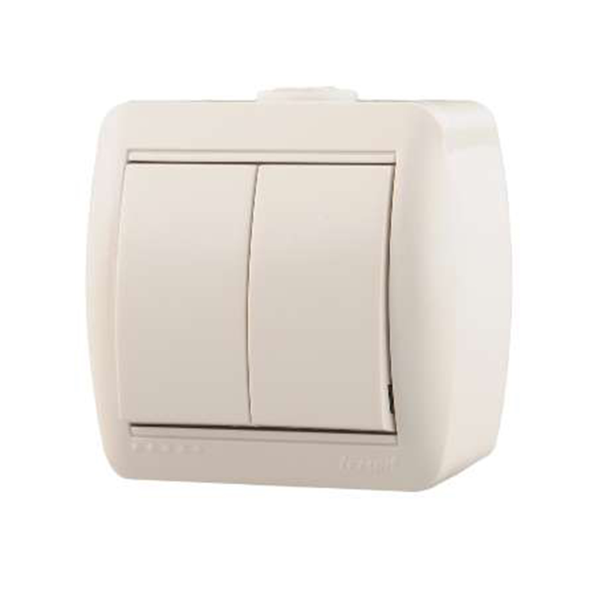 Выключатель открыт. уст. "nata" 2-х кл., белый (1/10/120) "lezard" 710-0200-101