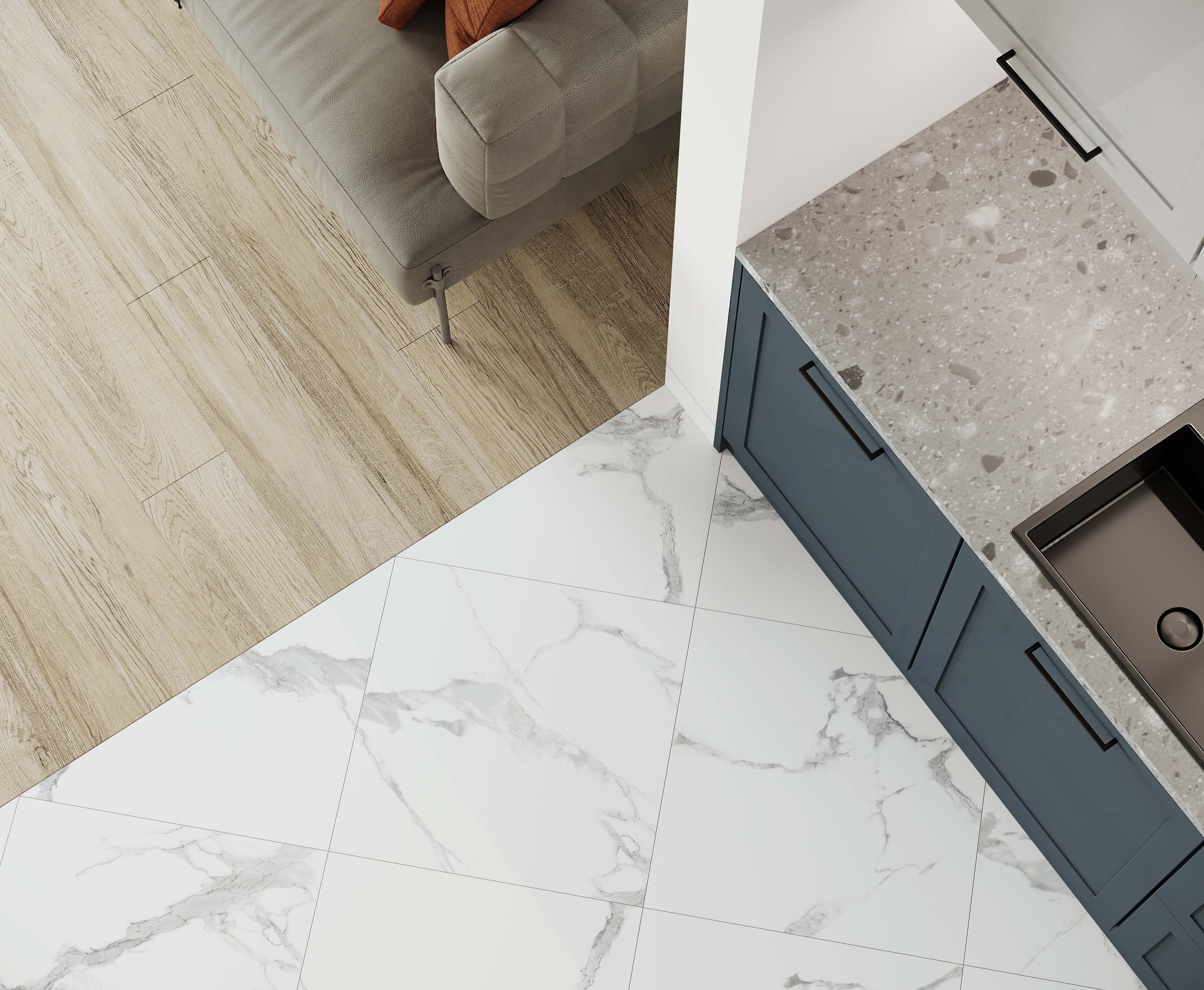 Statuario crown керамогранит белый сатинированный 60x120