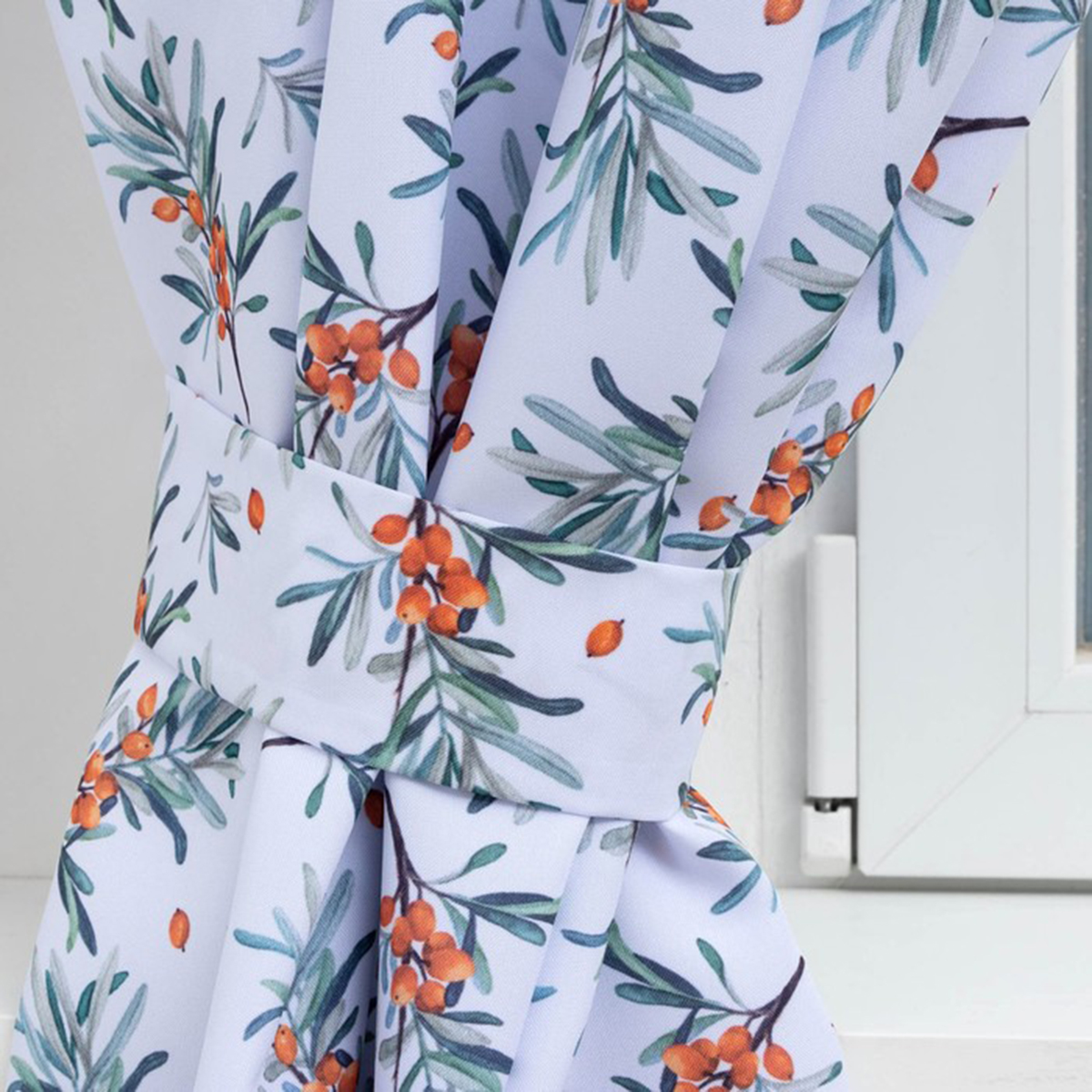 Шторы для кухни "berry garden" 145*180 см компл. 2 шт. с подхватами (1) "этель" 7183004