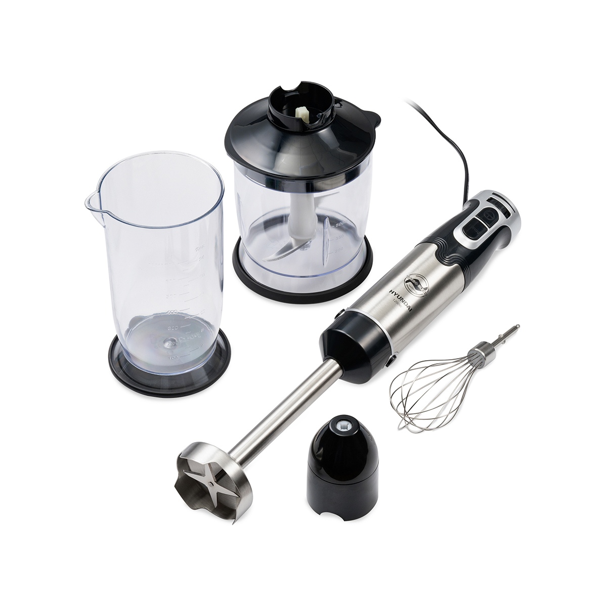 Блендер погружной hyb-h3935  1200 вт, 2 скорости (1/6) "hyundai"