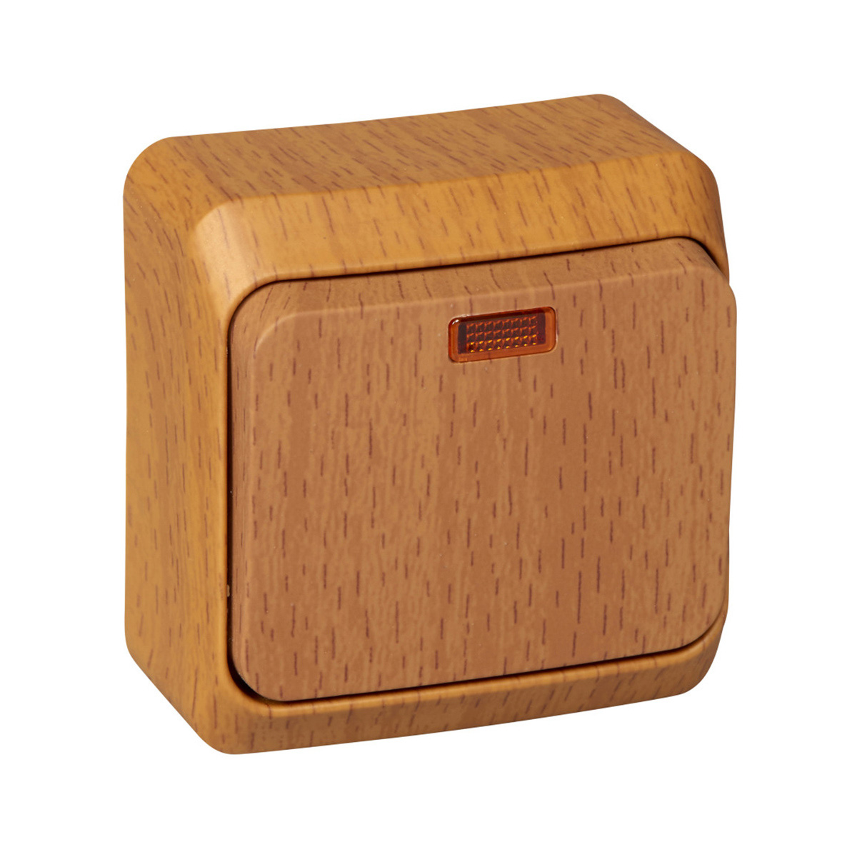 Выключатель открыт. уст. "этюд" 1 кл. с индикатором 10а, бук (1/25/200) "schneider"