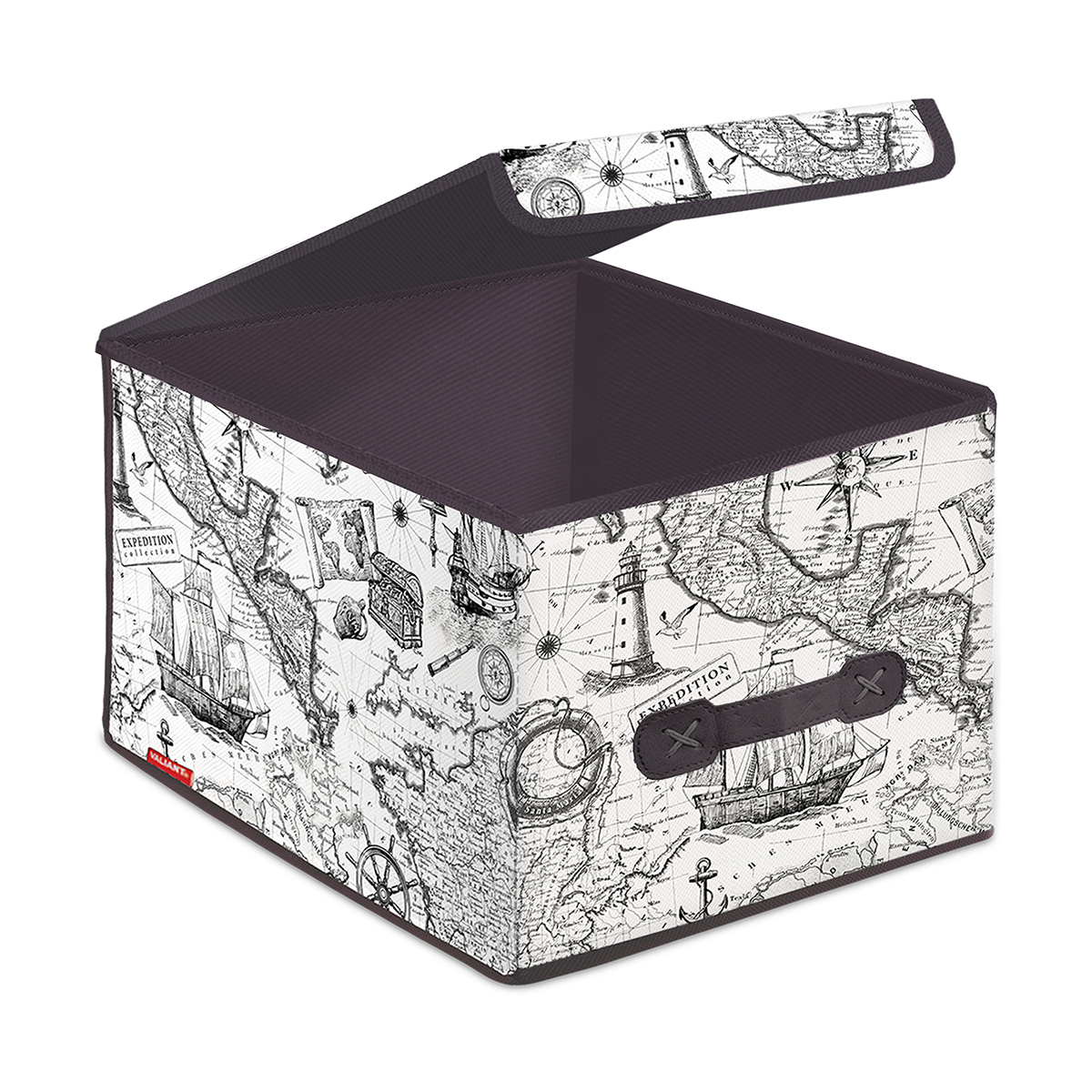 Короб для хранения "expedition" 30*40*25 см с крышкой (1/18) "valiant" ex-box-lm