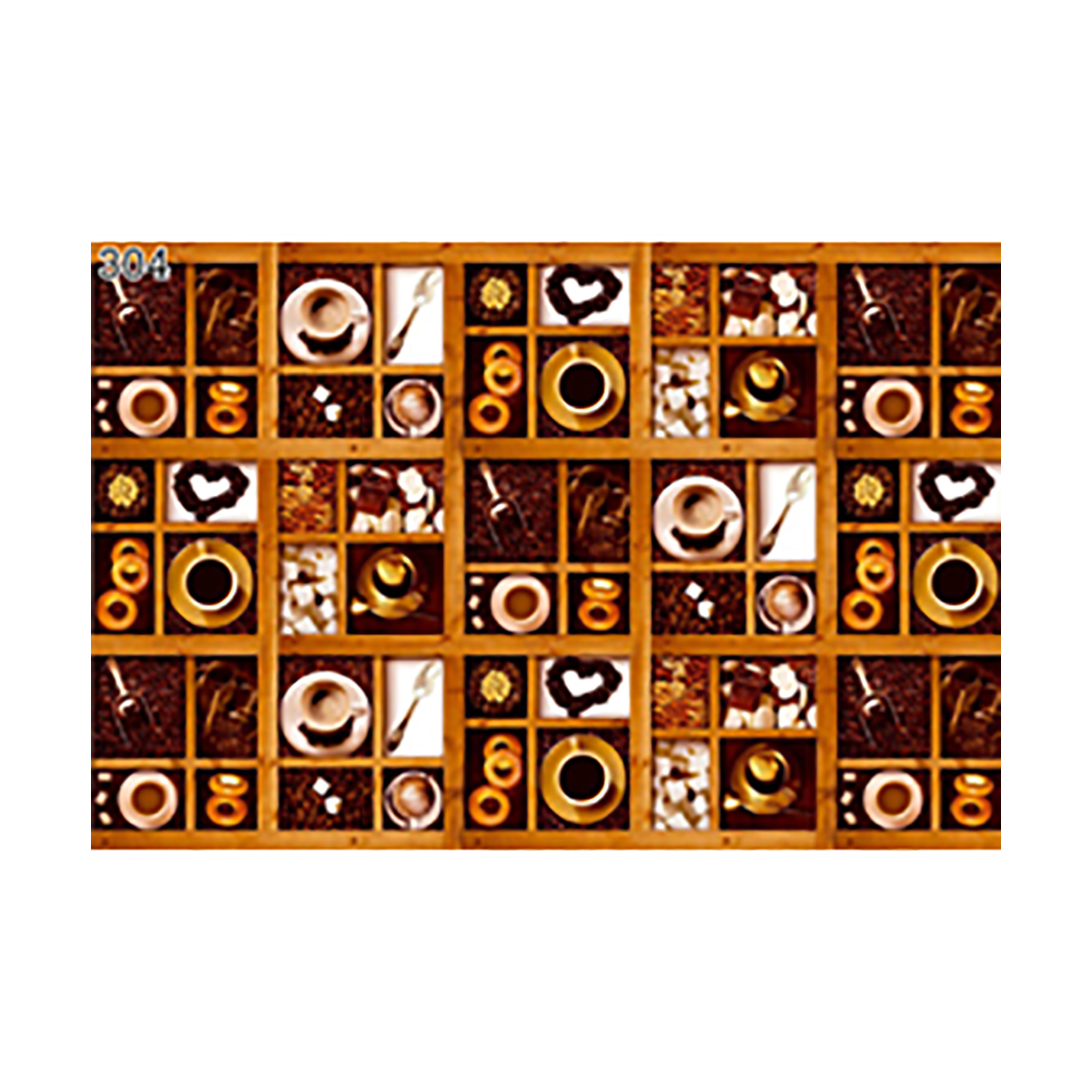 Клеенка пвх основа ткань 125 см  рулон 25 м (1) "этюд" 304/10 (коричневый)