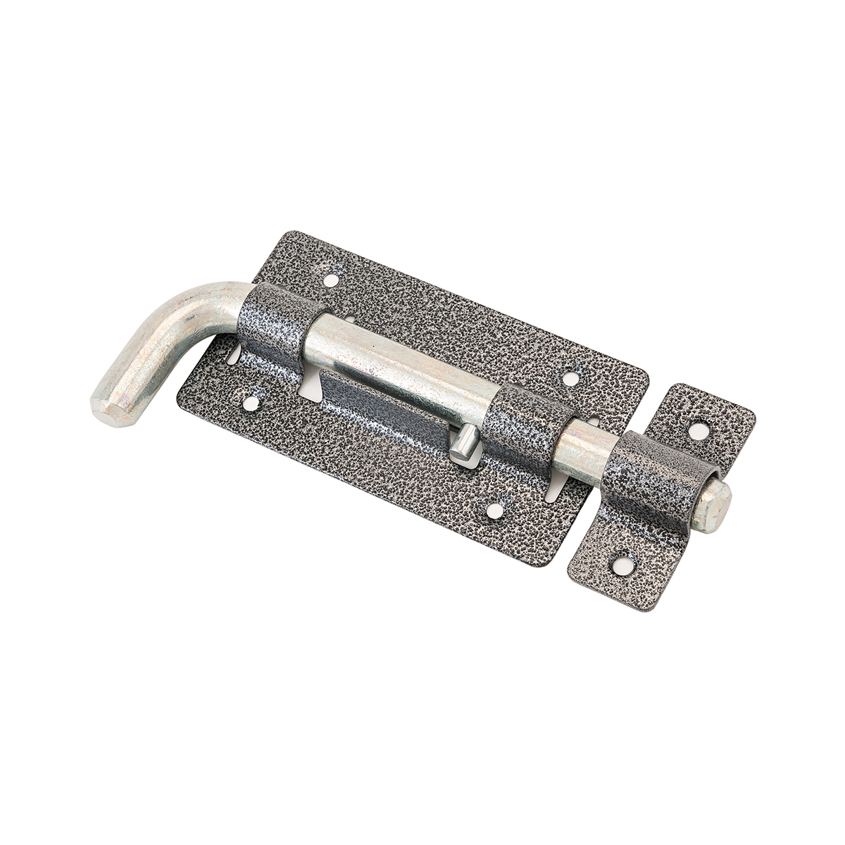 Засов дверной зд-03 круглый г-образный (серебро антик) (20) "секрет"