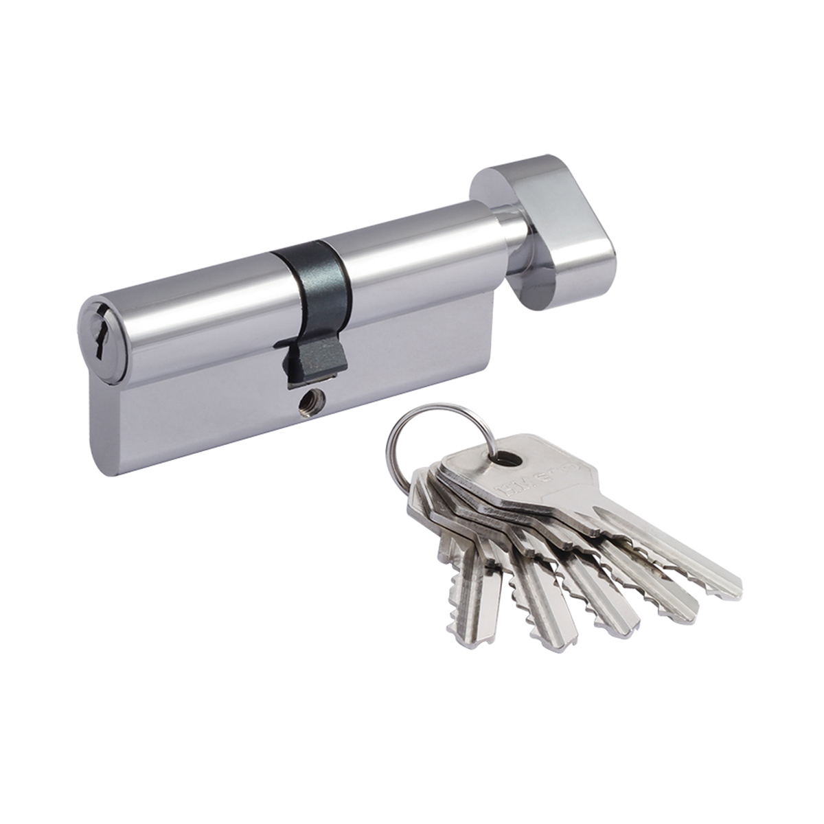 Цилиндров. механизм есо-std z лв-80 (40-40) (ключ/вертушка) хром (1/10/80) "нора-м"