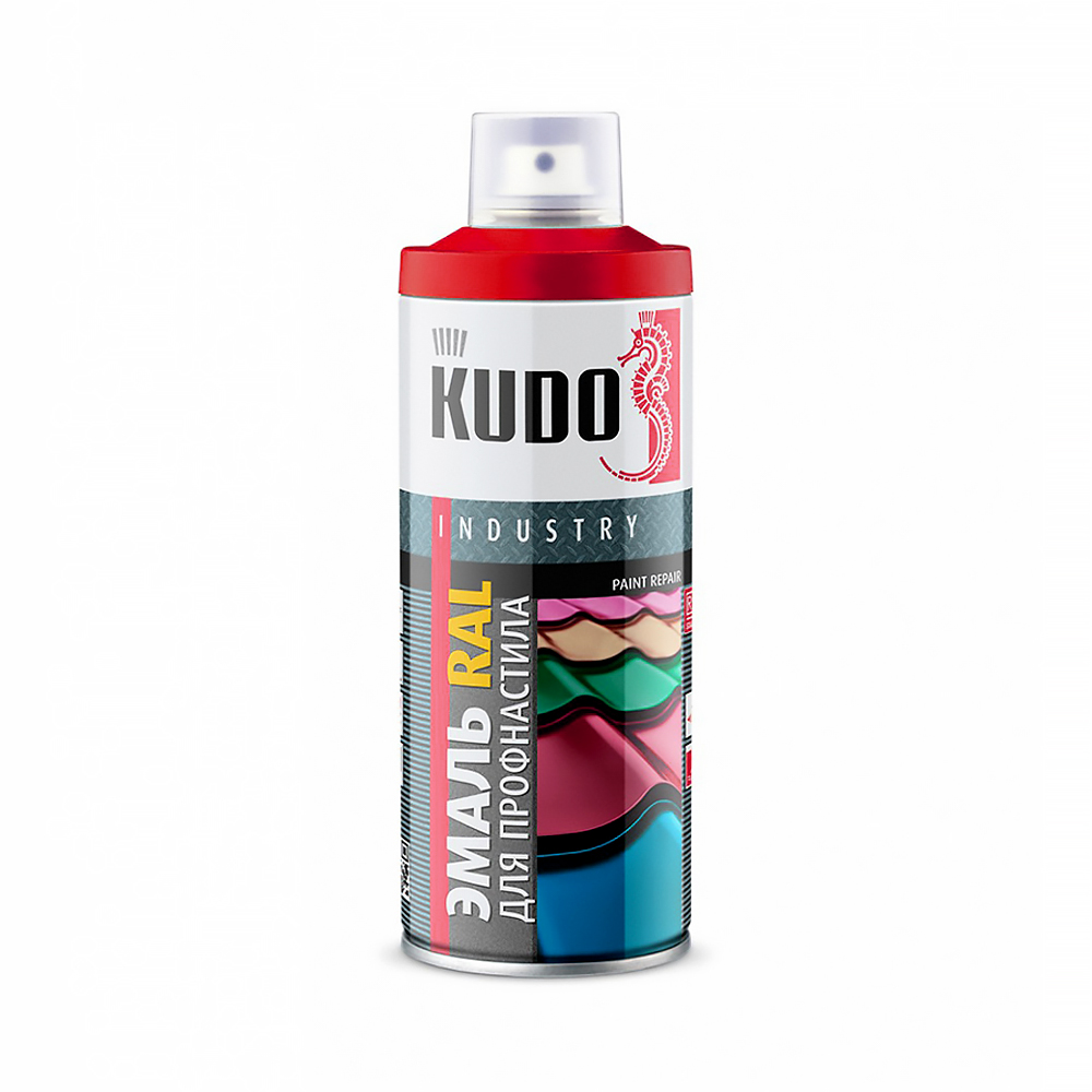 Краска аэрозоль  для металлочерепицы ral 3011 коричнево-красный 520 мл (6) "kudo" ku-03011-r