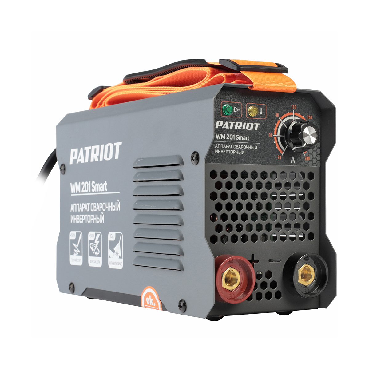 Сварочный аппарат wm 201smart mma  8,3 квт (1/4) "patriot" 605302137