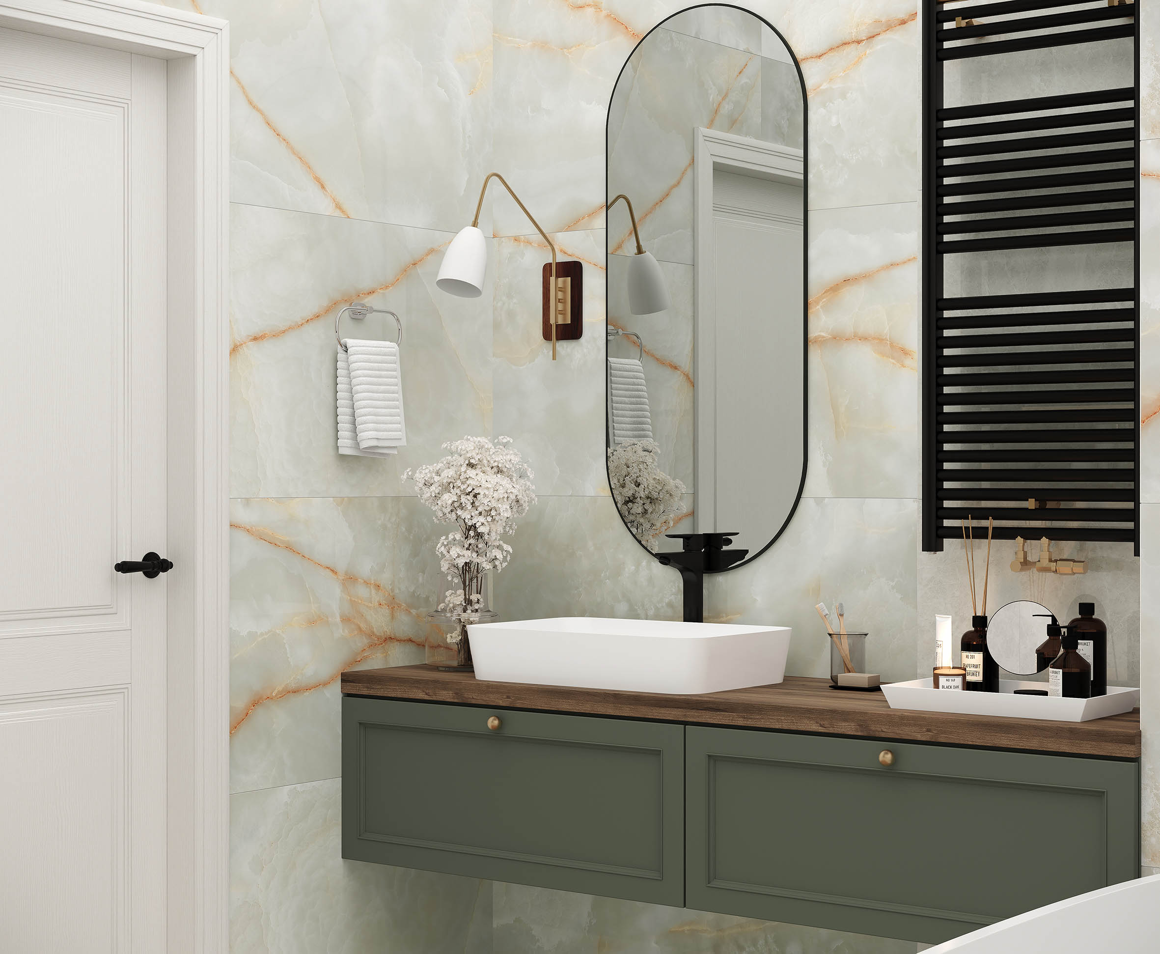 Onyx dawn mint керамогранит зеленый полированный 60x120