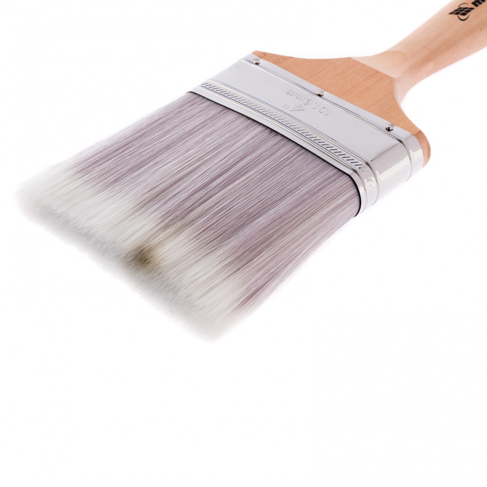 Кисть плоская Platinum 4", искусственная щетина, деревянная ручка MTX (83340)