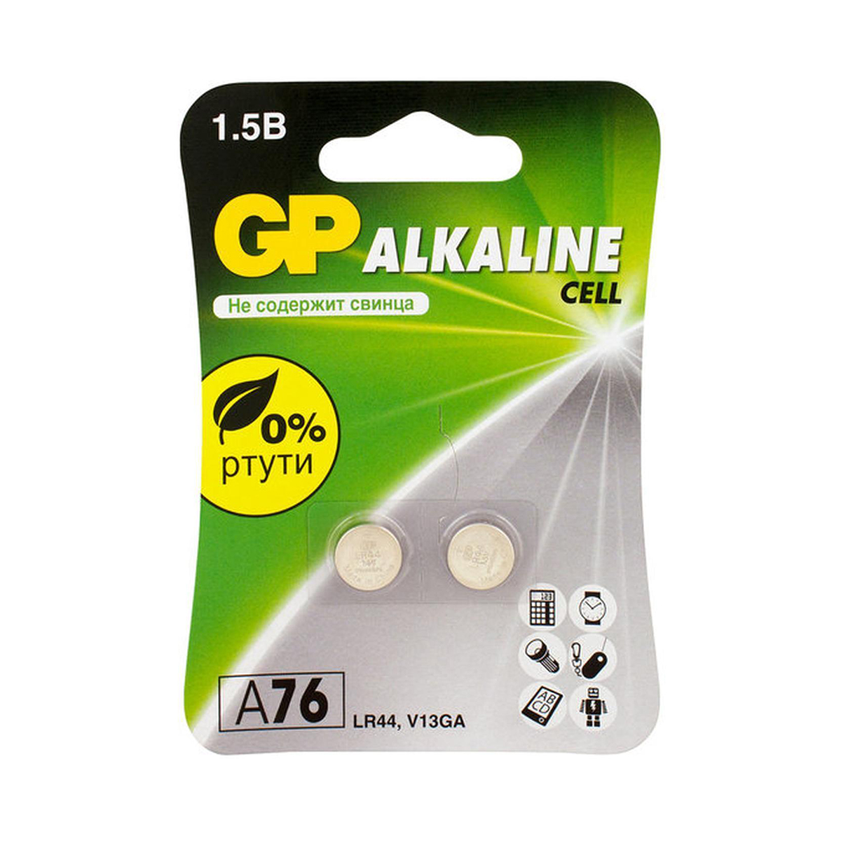 Батарейка gp alkaline a76f-2cru2 (2 шт. в блистере) (10/480)