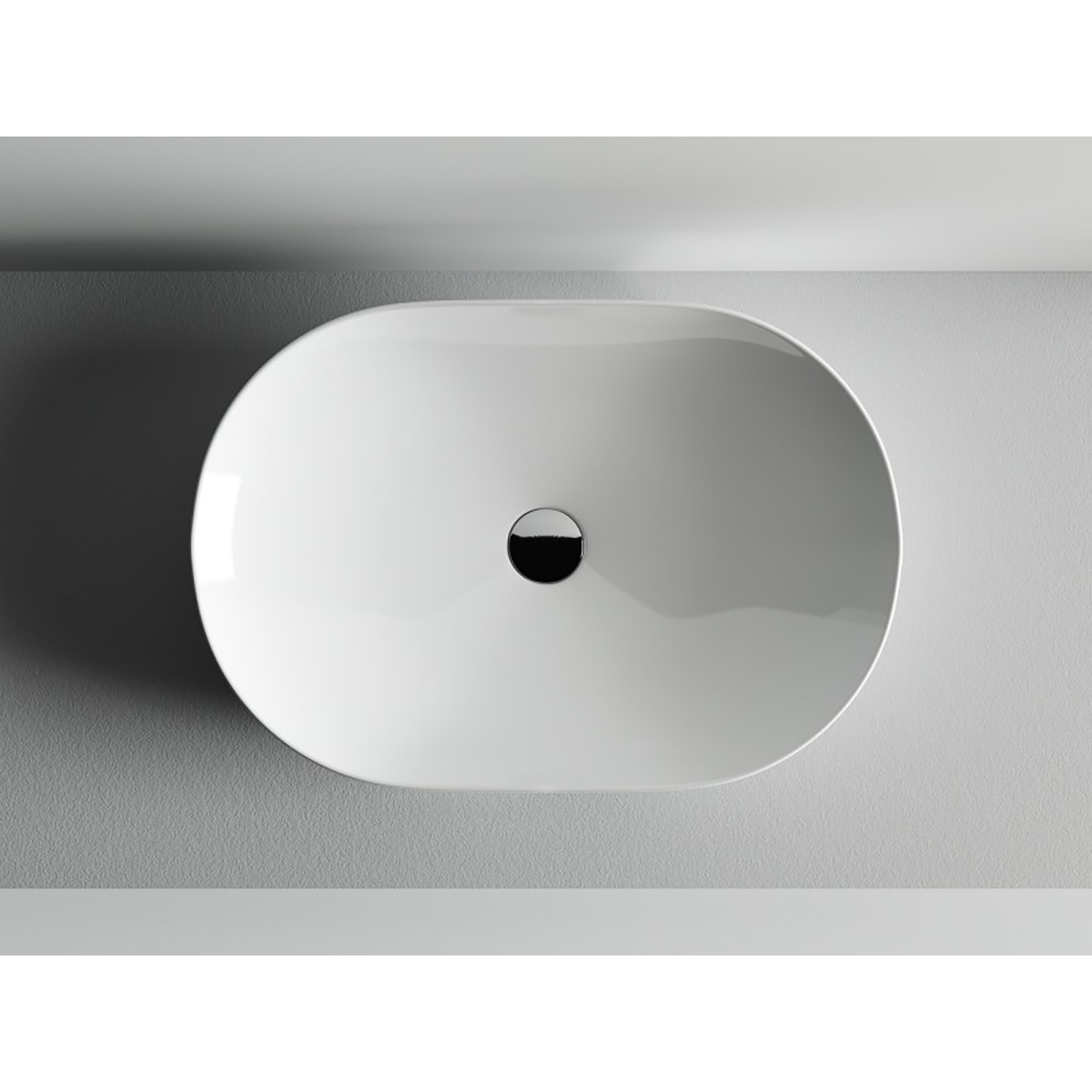 Раковина накладная "element" 600*415*135 мм овальная, белая "ceramica nova" cn5009