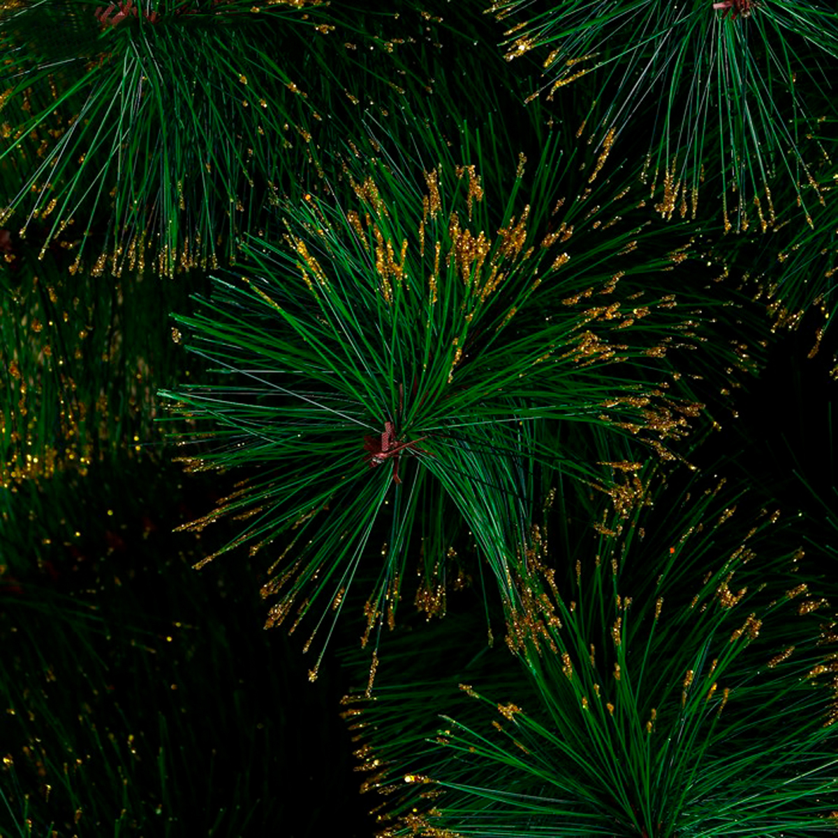 Кедр декор. 60 см, 35 веток (зеленый с золотом) "зимнее волшебство" 701345