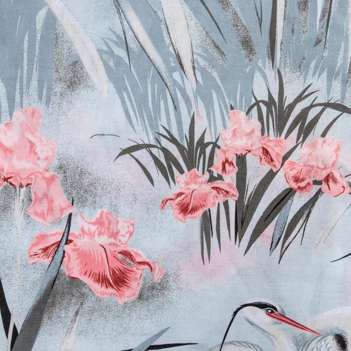 Постельное белье "этель" журавли 1,5 сп. (бязь) (1/6) 3289208