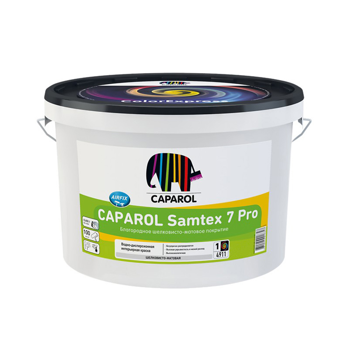 Краска интерьерная "samtex 7 pro" база 1 (белая) 10 л (1) "caparol"