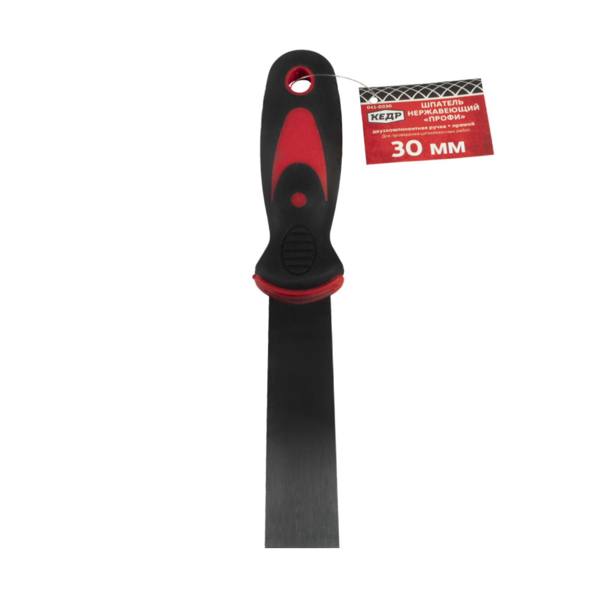 Шпатель нержав. "профи"  30 мм двухкомп. ручка (12/240) "кедр"  041-0030