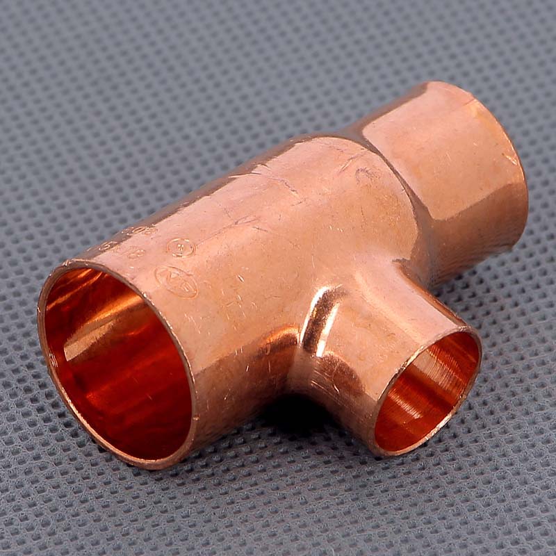 Тройник переходной под пайку 22 х 15 х 18 мм VIEGA медный