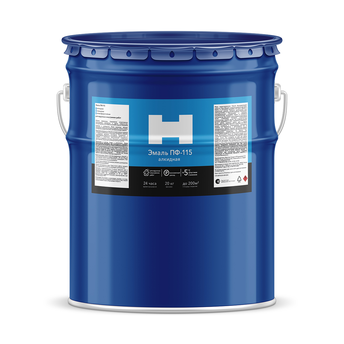 Эмаль пф-115 "h" черная 20 кг (1) 211820