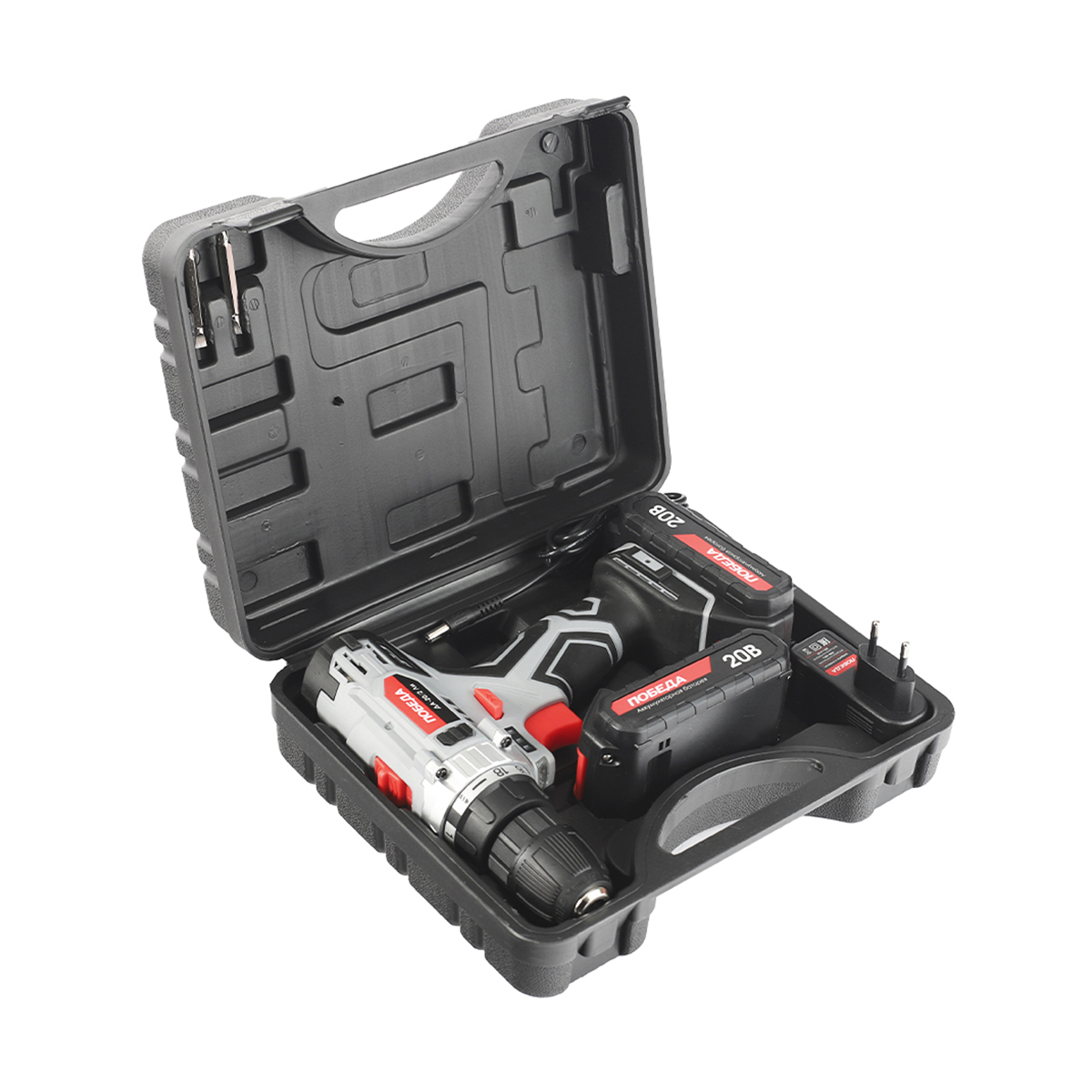 Дрель-шуруповерт аккум. да-20/2 ли (кейс) (1/10) "победа" 180201638