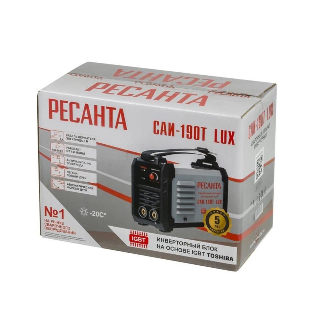 Сварочный аппарат саи-190т lux 7,2 квт (1) "ресанта"
