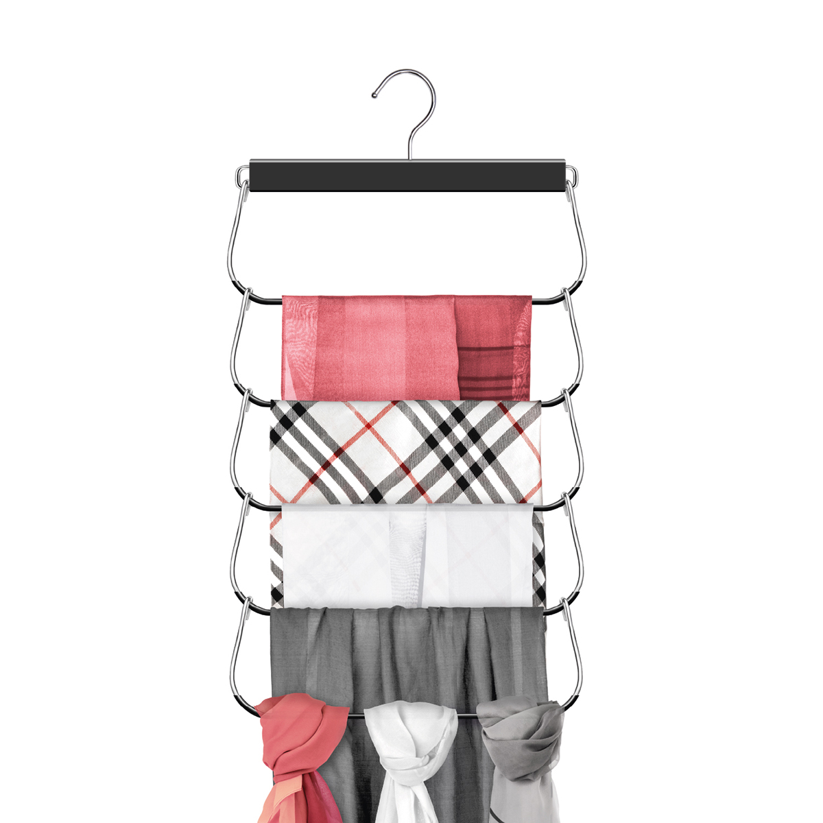 Вешалка для брюк и аксессуаров 5-уровневая с противоскольз. покрытием (1/30) "valiant" bh-s5