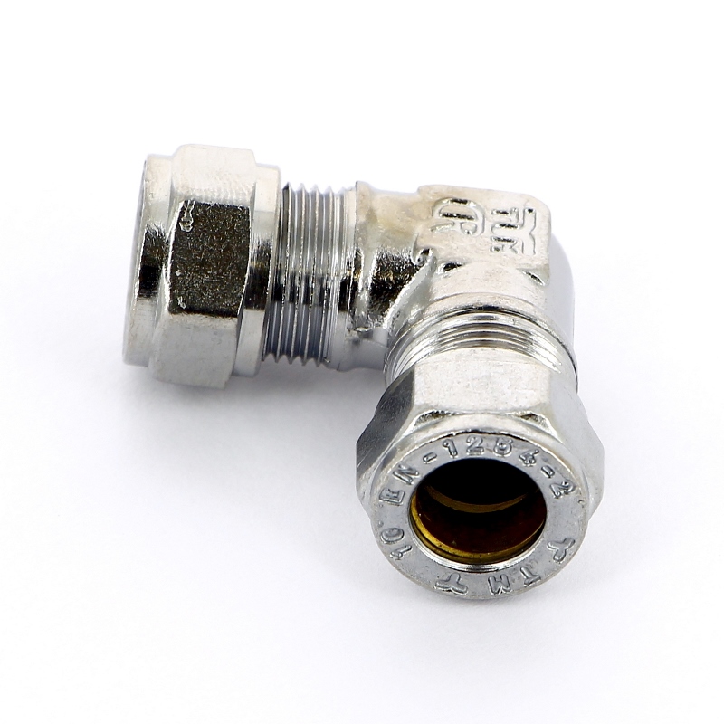 Угол 10 x 10 обжим хром TIEMME