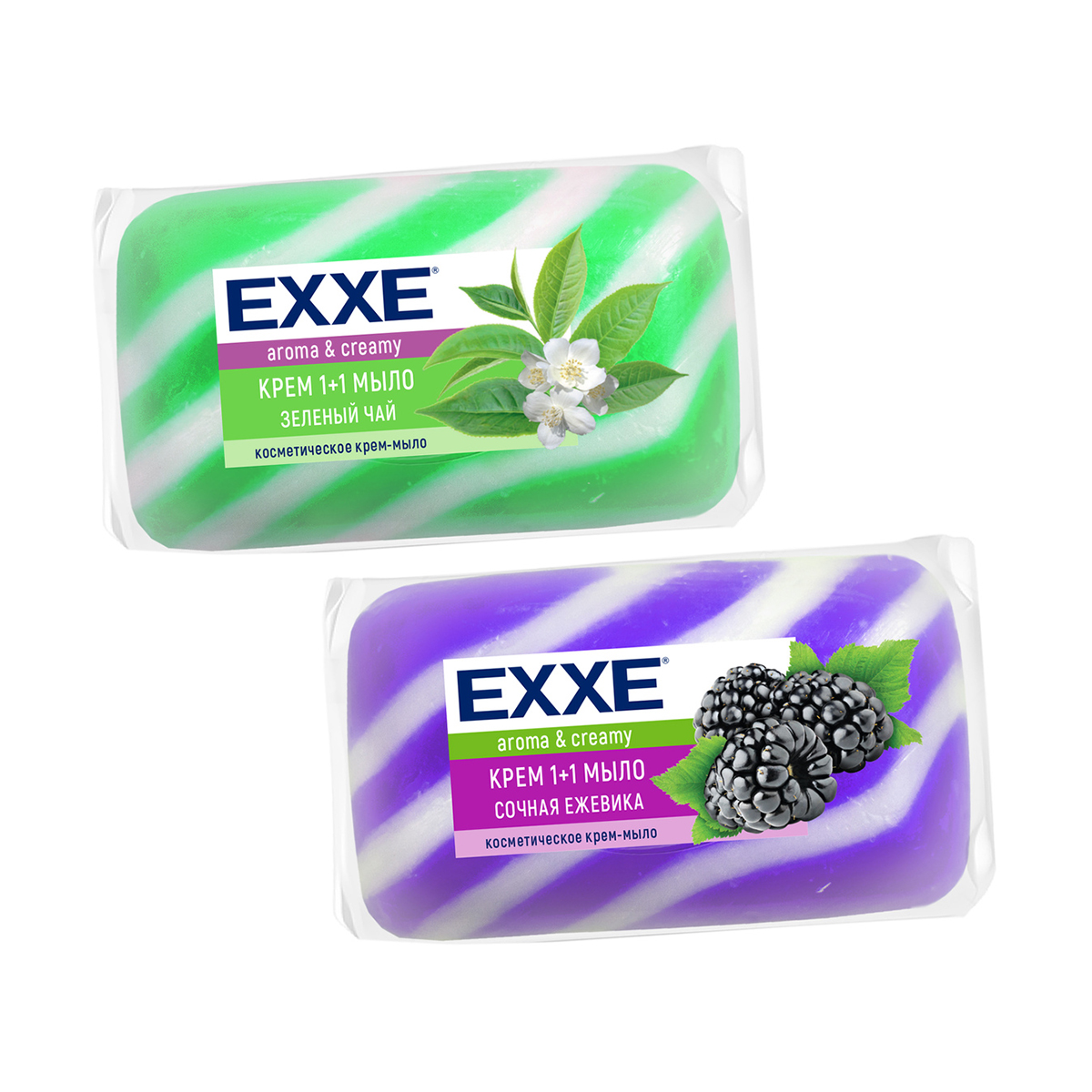 Крем-мыло "зеленый чай" 80 г (1/72) "exxe"