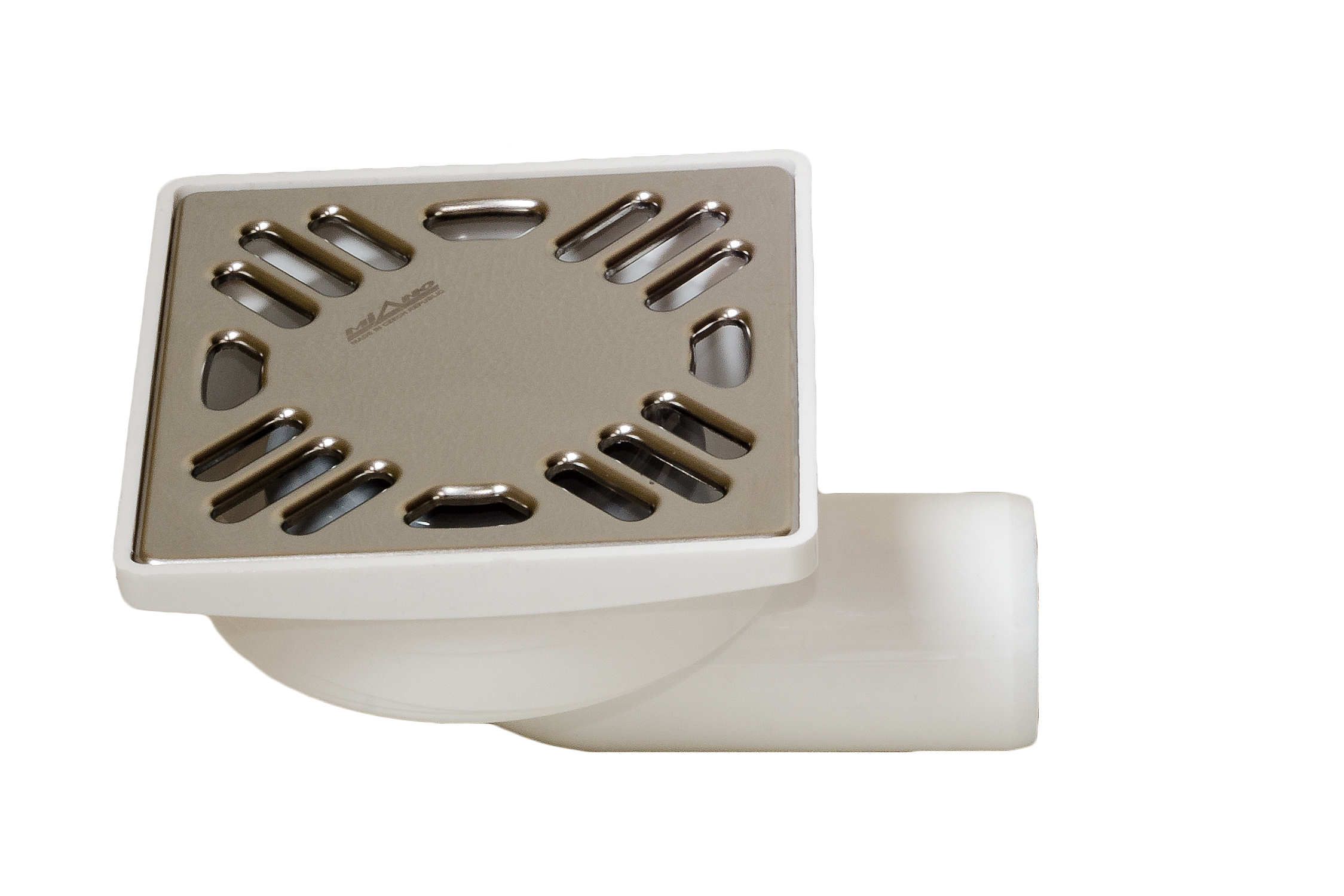 Сливной трап DN40 100х100, угловой, решетка из нержавеющей стали MULTi STOP+MPVB-04001 MIANO
