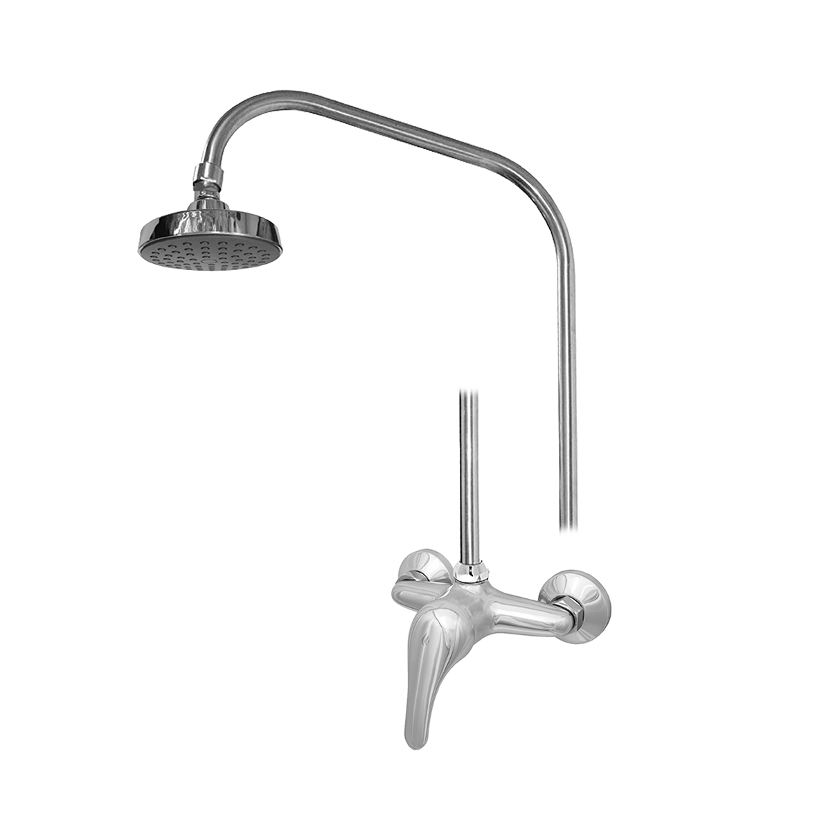 Душевая система "престиж" цс-см 293-2/1 d40 м42 (стойка с верхним душем), насадка №6 d100 (1/4)