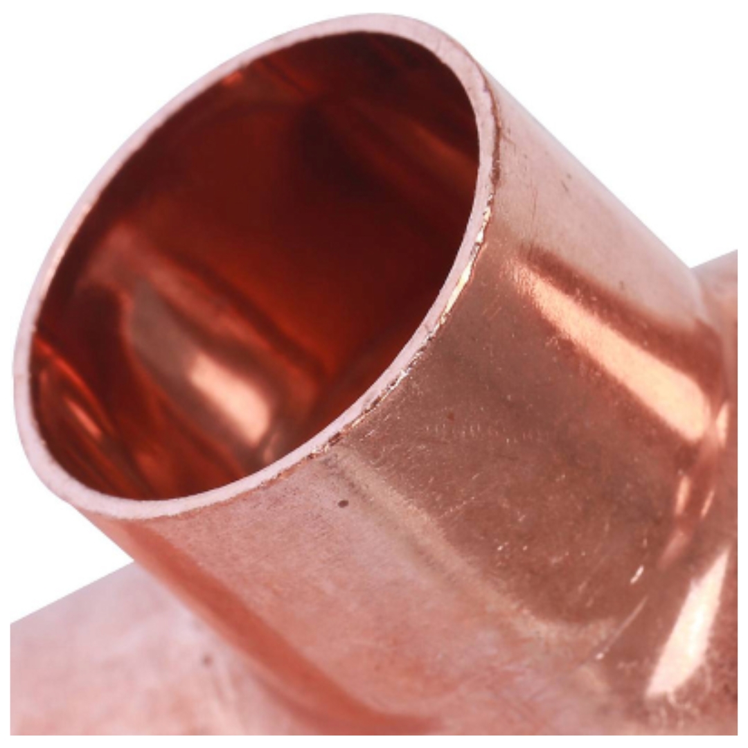 Тройник переходной 22х18х18 мм медный под пайку SANHA 15130221818