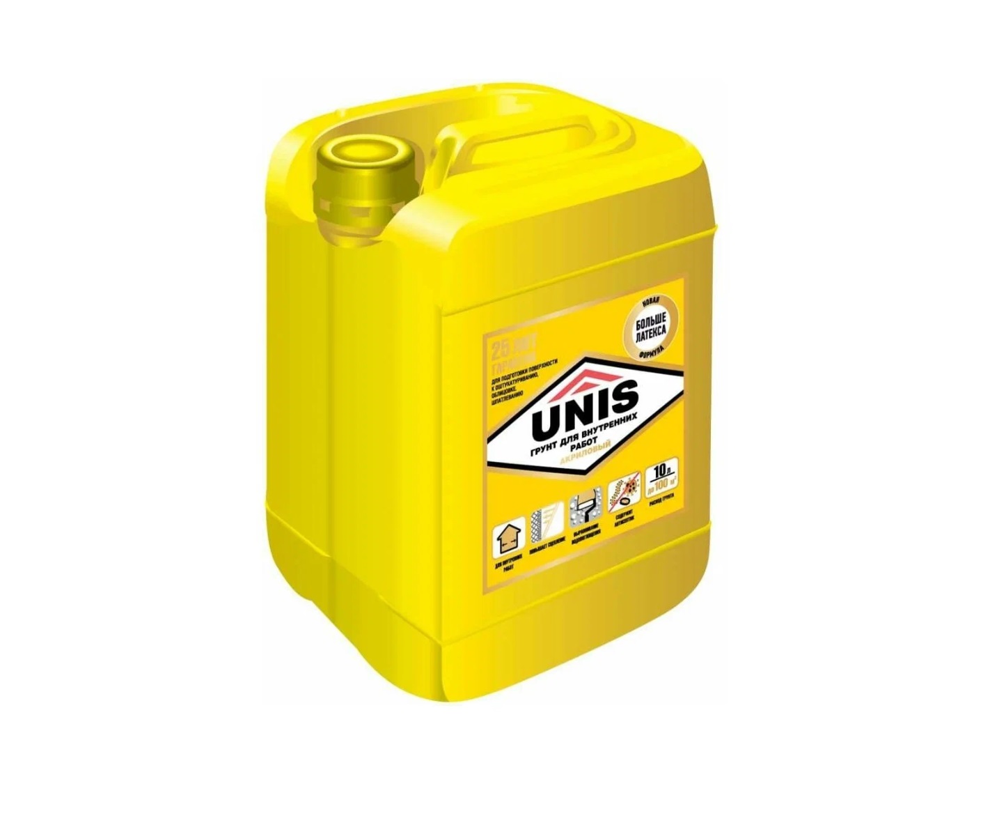 Грунтовка UNIS (Юнис) для внутренних работ (желтая канистра) 10 л