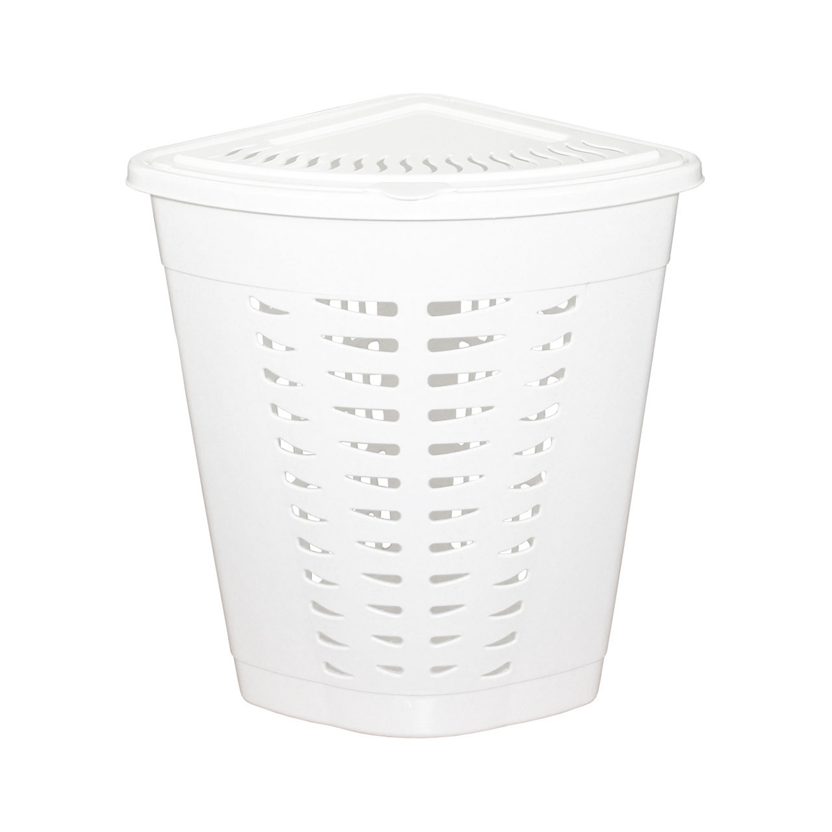 Корзина для белья угловая 45 л (белая) (1/6) "альтернатива" м1546