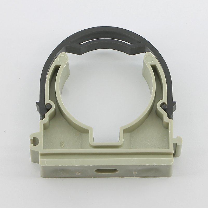 Зажим с лентой одинарный 40 мм полипропилен PP-R FV-PLAST серый