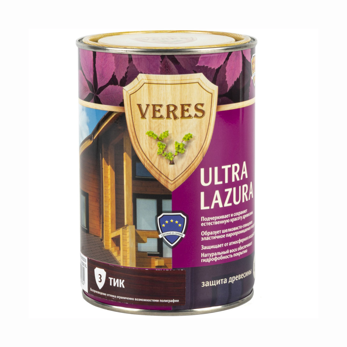 Верес ультра лазура № 3 тик  0,9 л (1/6) "veres"
