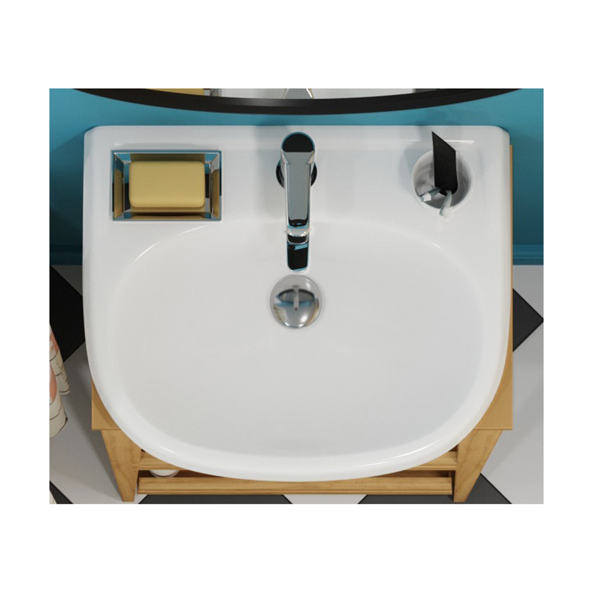 Раковина "комфорт" уп белая "sanita" wb.pd/comfort/50-c/wht.g/s1