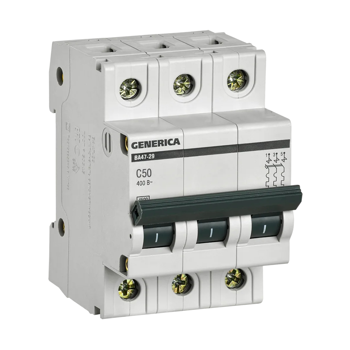 Выключатель автомат. ва47-29 3р 50а 4,5ка тип с (1/4/48) "generica"