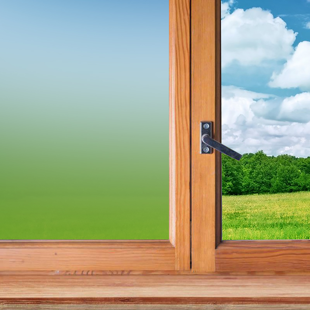 Пленка самоклеящаяся 0,45 х 2 м (прозрачная матовая) (1/120) "рыжий кот"