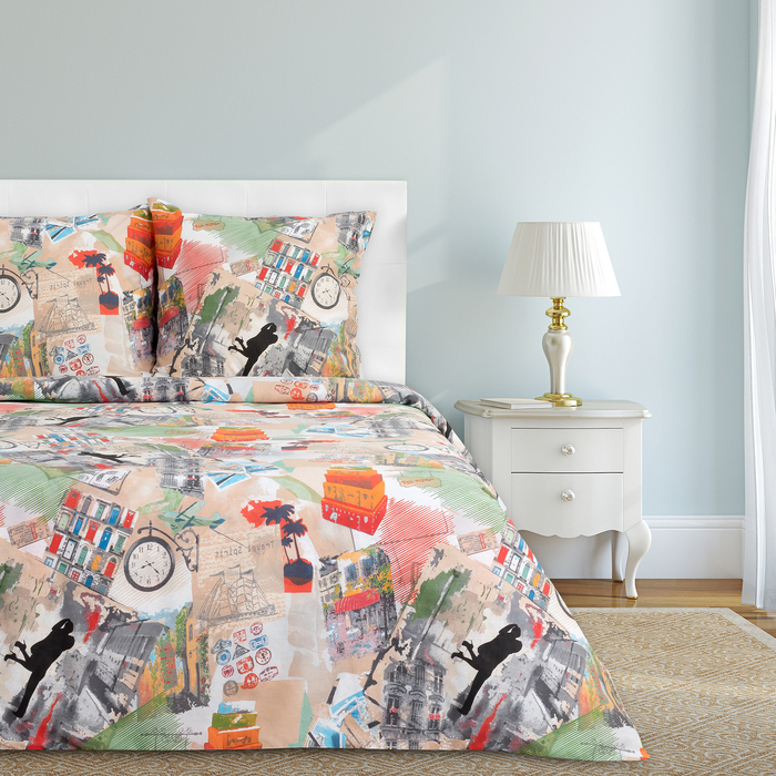 Постельное белье "этель" путешествие 1,5 сп. (бязь) (1/6) 3289232