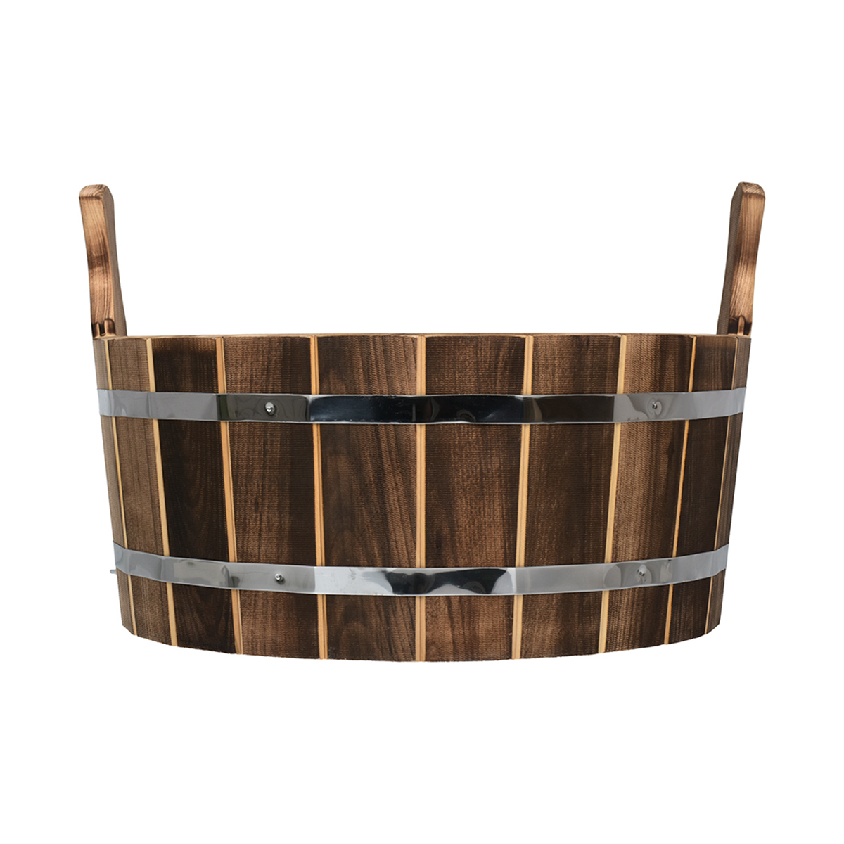 Ушат для бани и сауны 17 л нержав. вставка, обожженная липа (1) "банные штучки" 33334