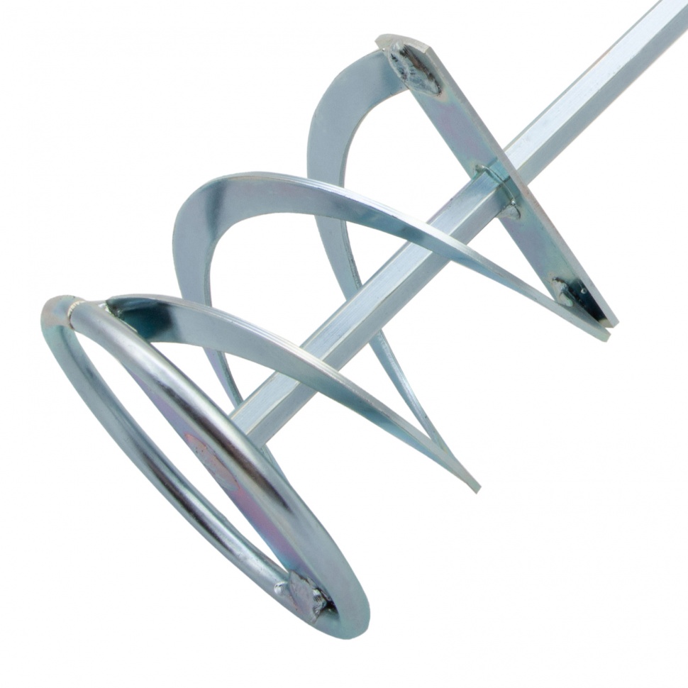 Миксер для красок и штукатурных смесей, 80 х 400 мм, оцинкованный, шестигранный хвостовик 8 мм Denzel (848447)